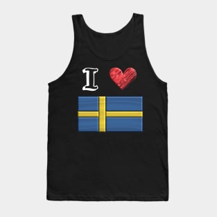 I love Flag from Schweden Tank Top